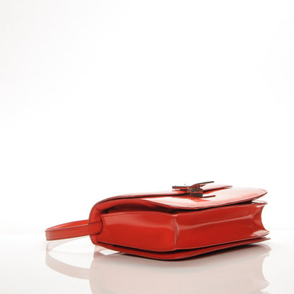 Celine Spazzolato Calfskin Classic Box Medium Flap Vermillion 4 of 10