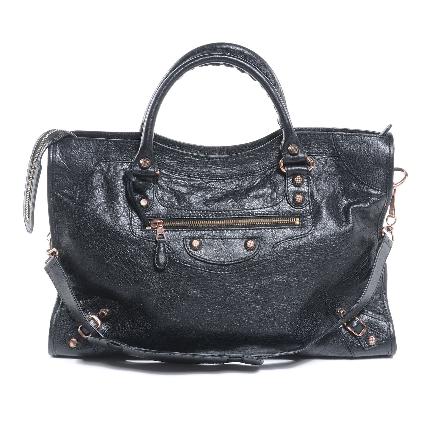 Agneau Giant 12 Rose Gold Hardware City Black