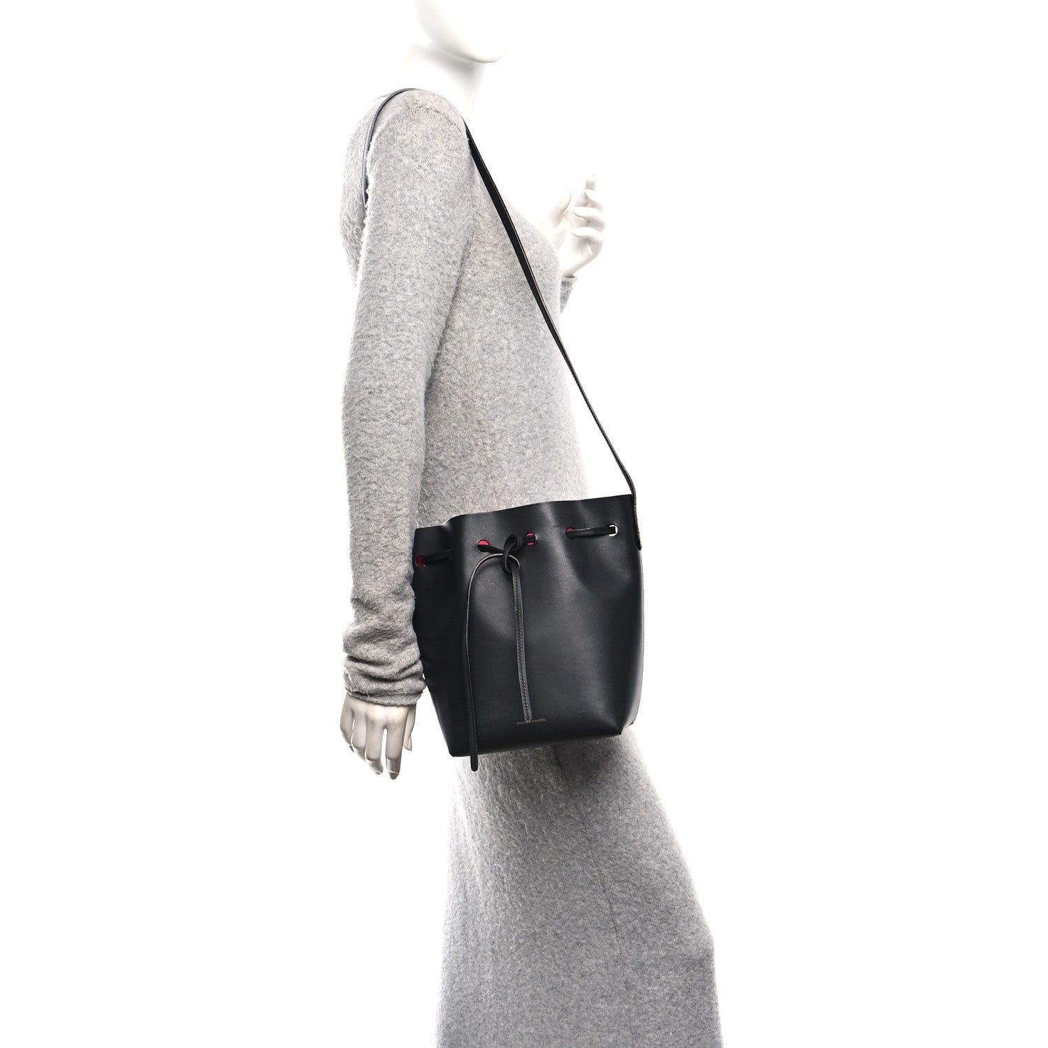 Mansur Gavriel Vegetable Tanned Calfskin Mini Bucket Bag Black Dolly 2 of 10
