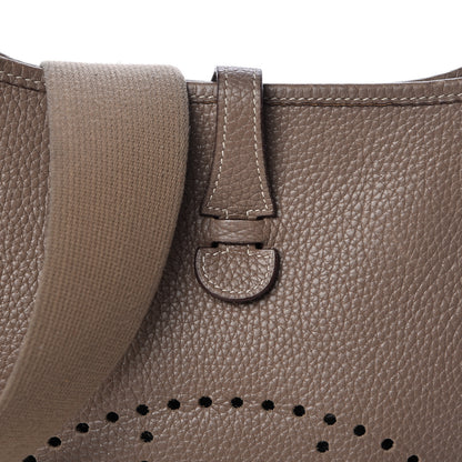 Hermes Taurillon Clemence Evelyne II PM Etoupe 8 of 12