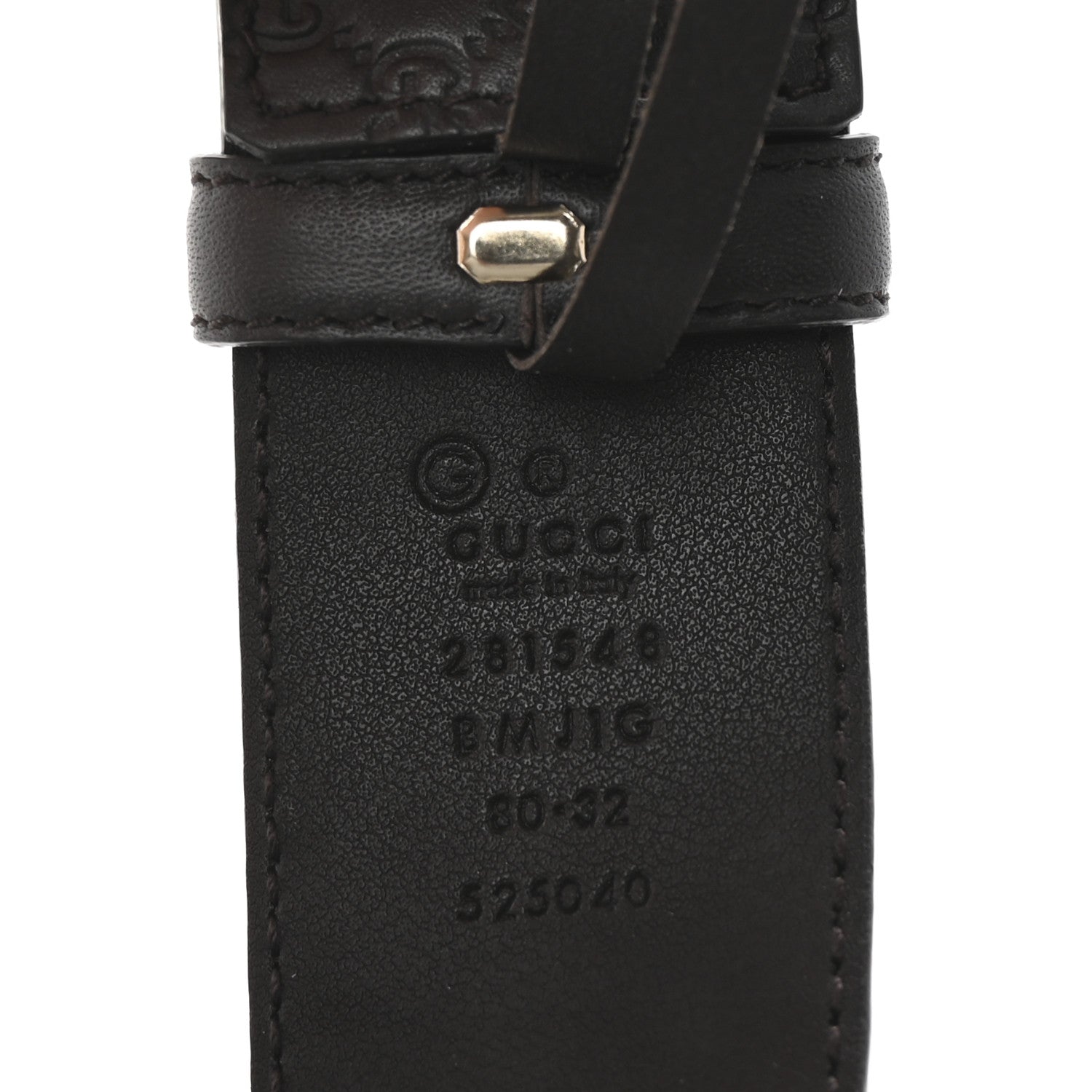 Gucci Soft Microguccissima Margaux Calfskin Belt 80 32 Testa di Moro 5 of 5