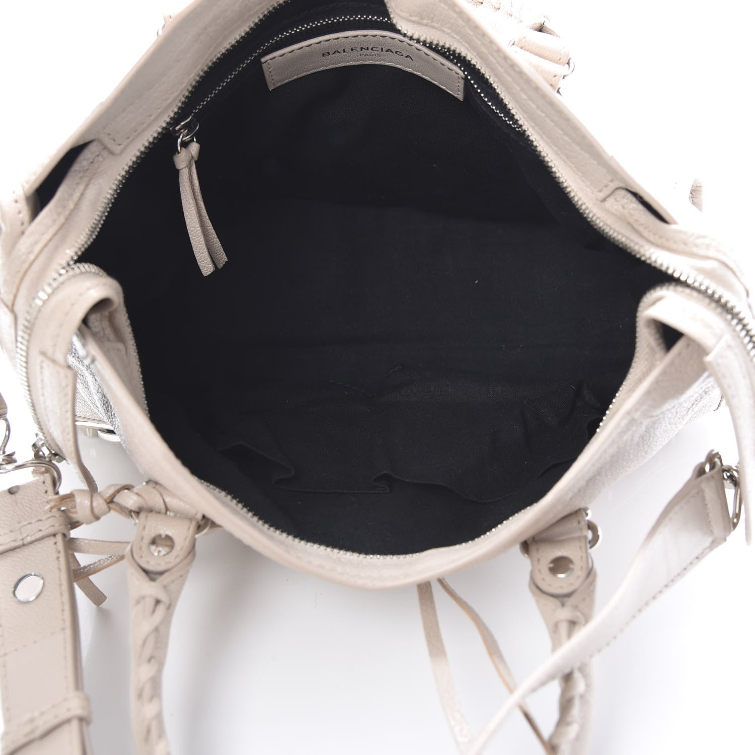 Balenciaga Chevre Silver Metallic Edge S City Beige Praline 4 of 9