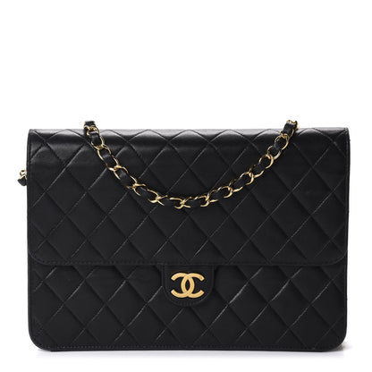 Chanel Lambskin Quilted Medium Single Flap Black 1 of 10