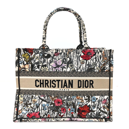 Christian Dior Canvas Embroidered Medium Mille Fleurs Book Tote Multicolor 1 of 11
