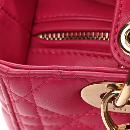 Christian Dior Lambskin Cannage Medium Lady Dior Fuchsia 11 of 14