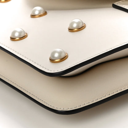 Gucci Nappa Pearl Studded Mini Queen Margaret Broadway Shoulder Bag Mystic White 11 of 12
