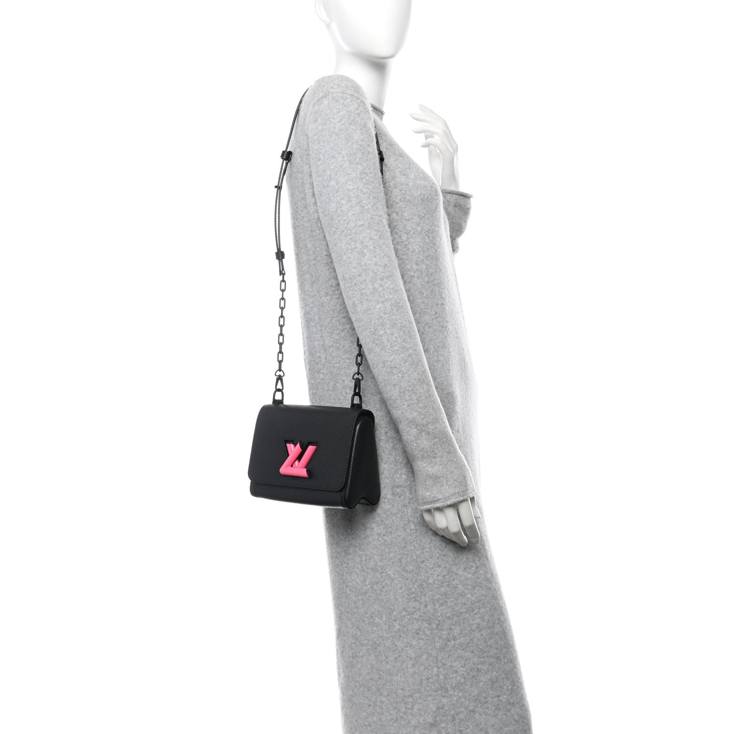 Louis Vuitton Epi Twist Shoulder Bag PM Black Pink 2 of 10