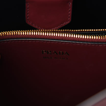 Prada Saffiano Cuir Small Matinee Tote Cherry Black 6 of 12