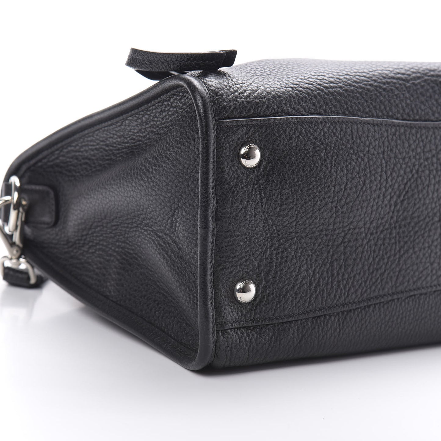 Vitello Daino Shopping Satchel Black