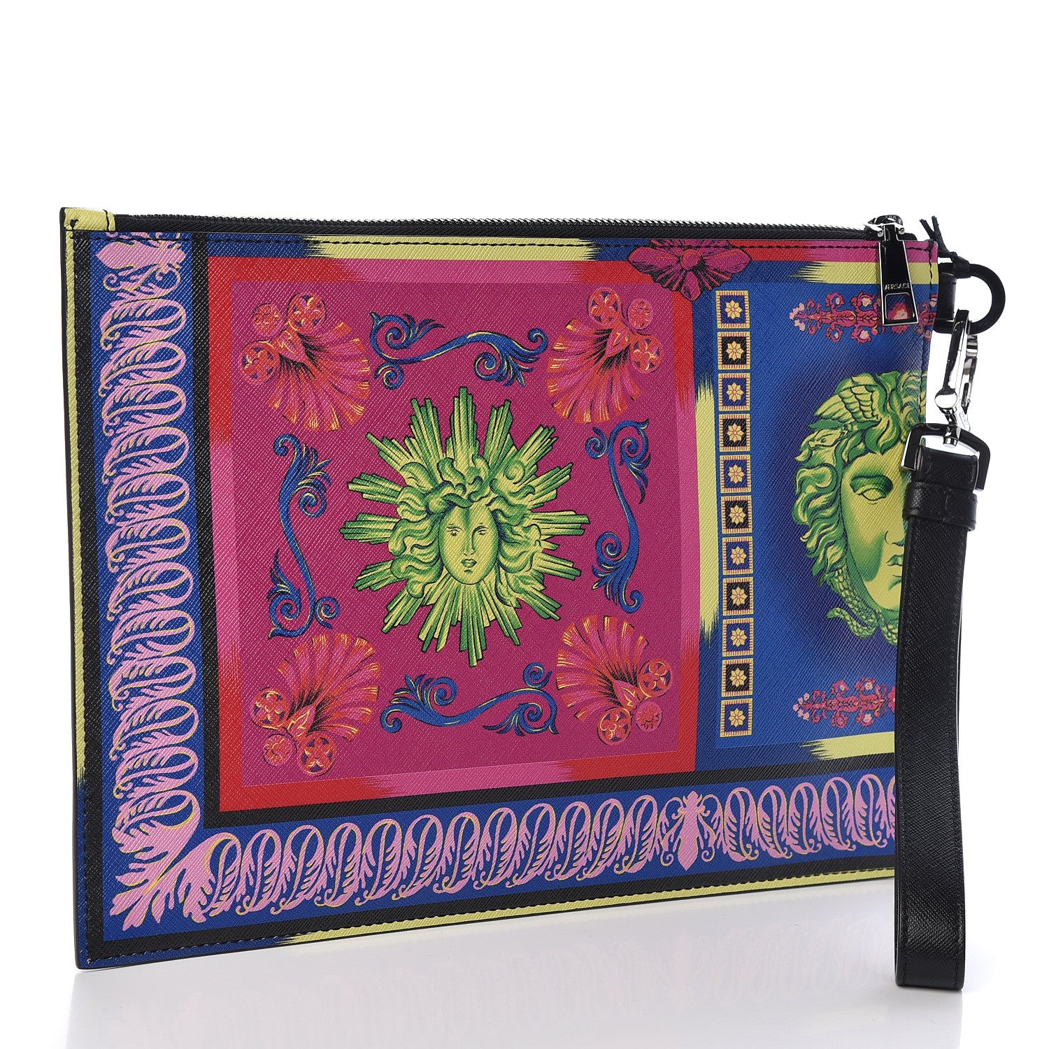 Versace Vitello Saffiano Print Pouch Multicolor 3 of 7