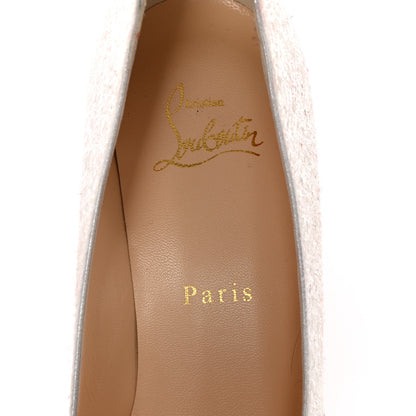 Christian Louboutin Glitter Givre Decollete 554 85 Pumps 37.5 White 7 of 9