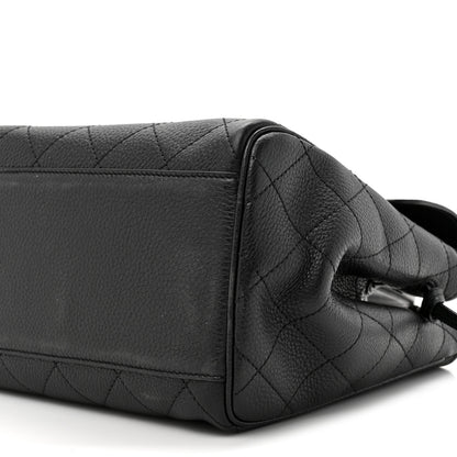 Chanel Grained Calfskin Stitched Urban Essentials Shopping Bag Black 9 of 10