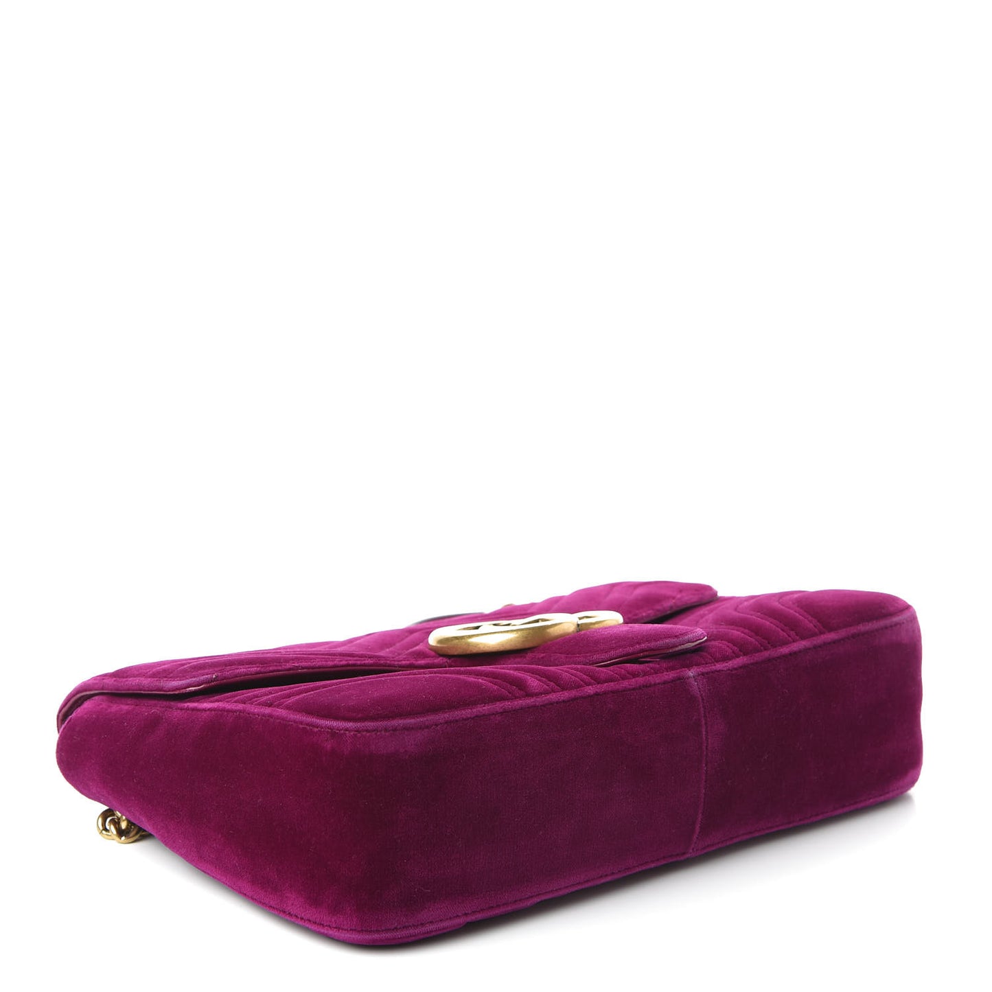 Velvet Matelasse Medium GG Marmont Shoulder Bag Rubin
