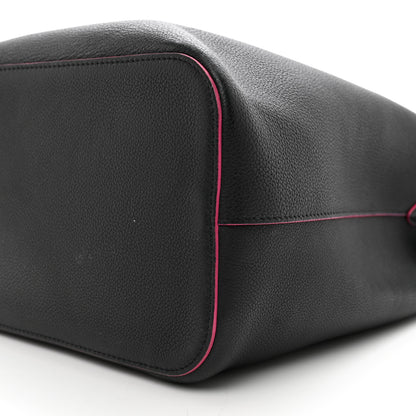 Louis Vuitton Calfskin Lockme Bucket Black 9 of 9