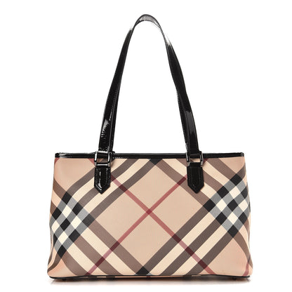 Burberry Nova Check Medium Tote Black 1 of 8