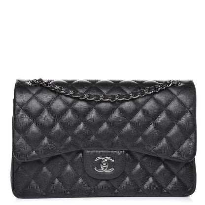Chanel Iridescent Caviar Quilted Jumbo Double Flap Black 1 of 8