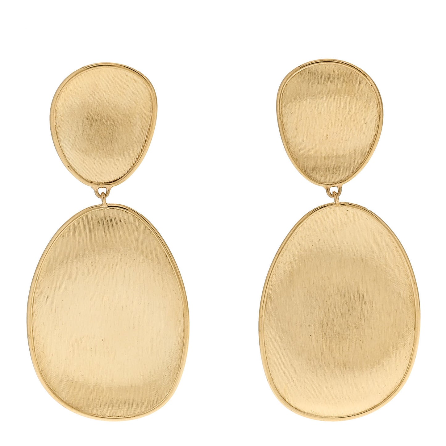 18K Yellow Gold Small Lunaria Drop Earrings