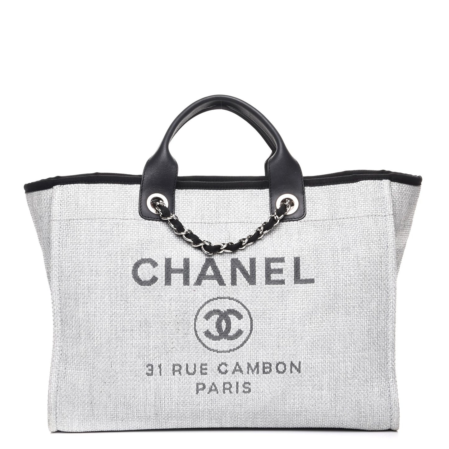 Canvas Large Deauville Tote Grey