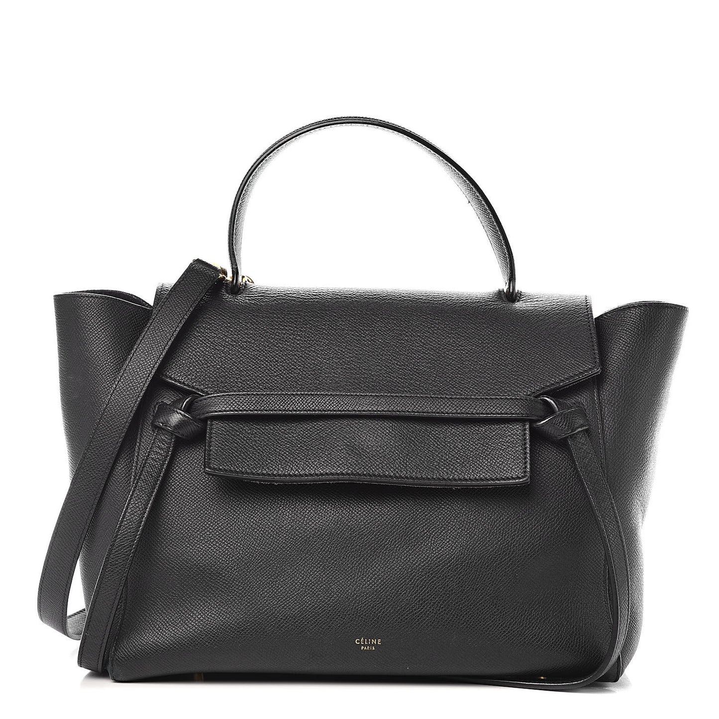 Grained Calfskin Mini Belt Bag Black