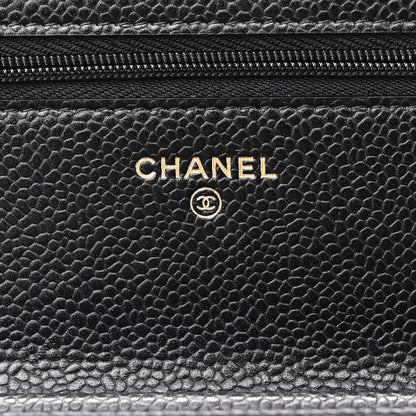 Chanel Caviar Quilted Wallet On Chain WOC Black 6 of 12