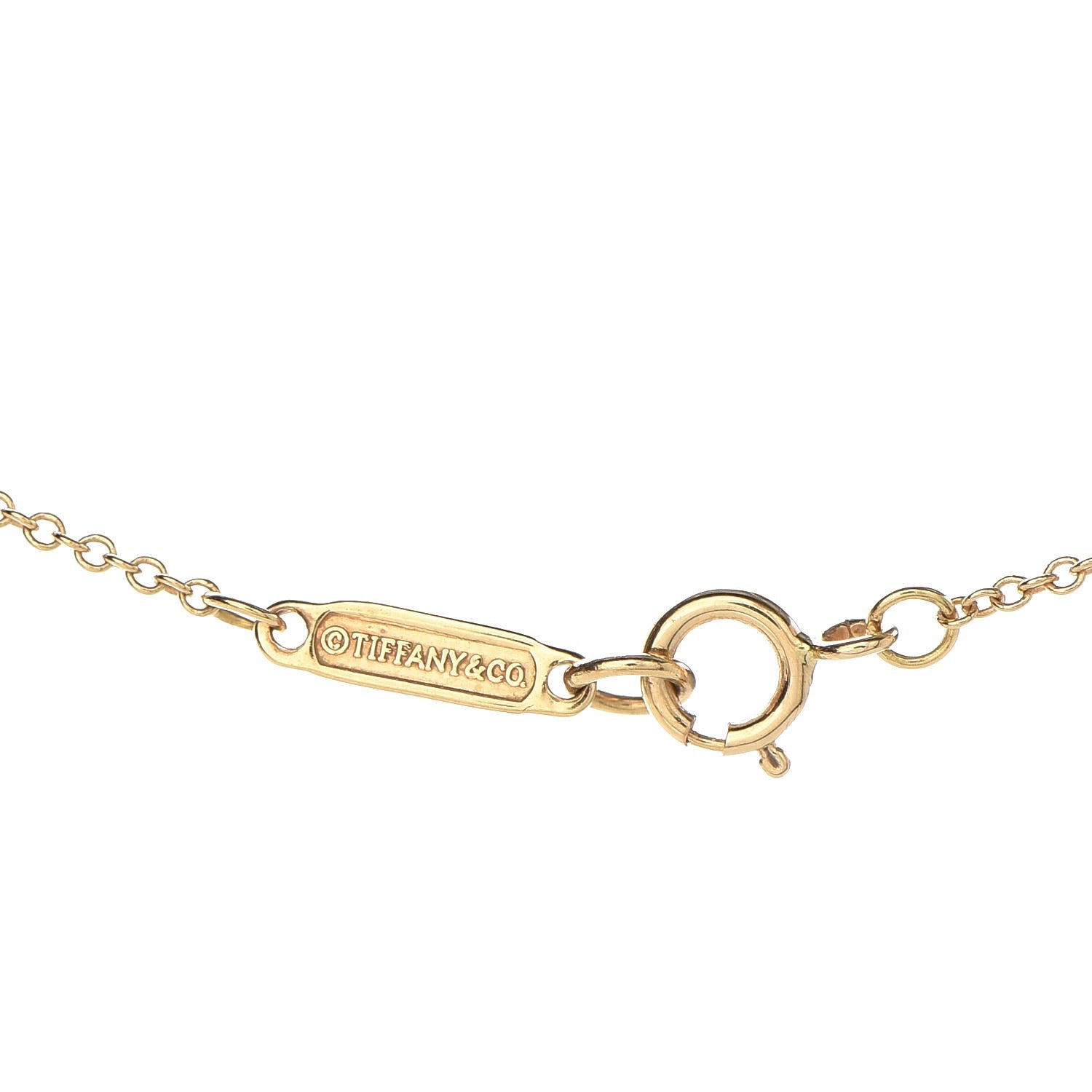 Tiffany 18K Yellow Gold Twist Bow Pendant Necklace 4 of 6