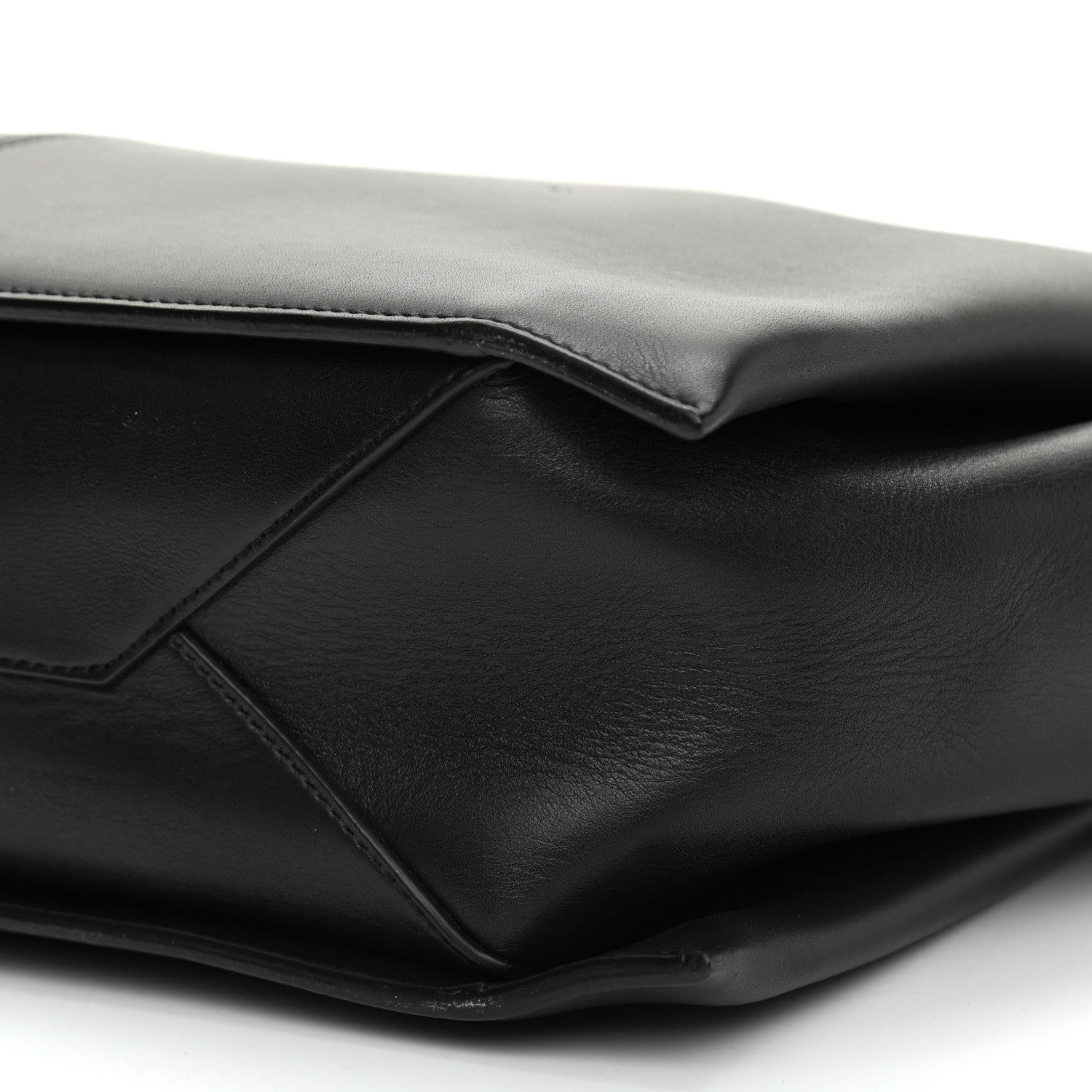 Celine Smooth Calfskin Small Tri-Fold Shoulder Bag Black 10 of 10