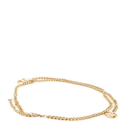 Chanel Metal Enamel Quilted CC Chain Logo Belt Gold White 2 of 4