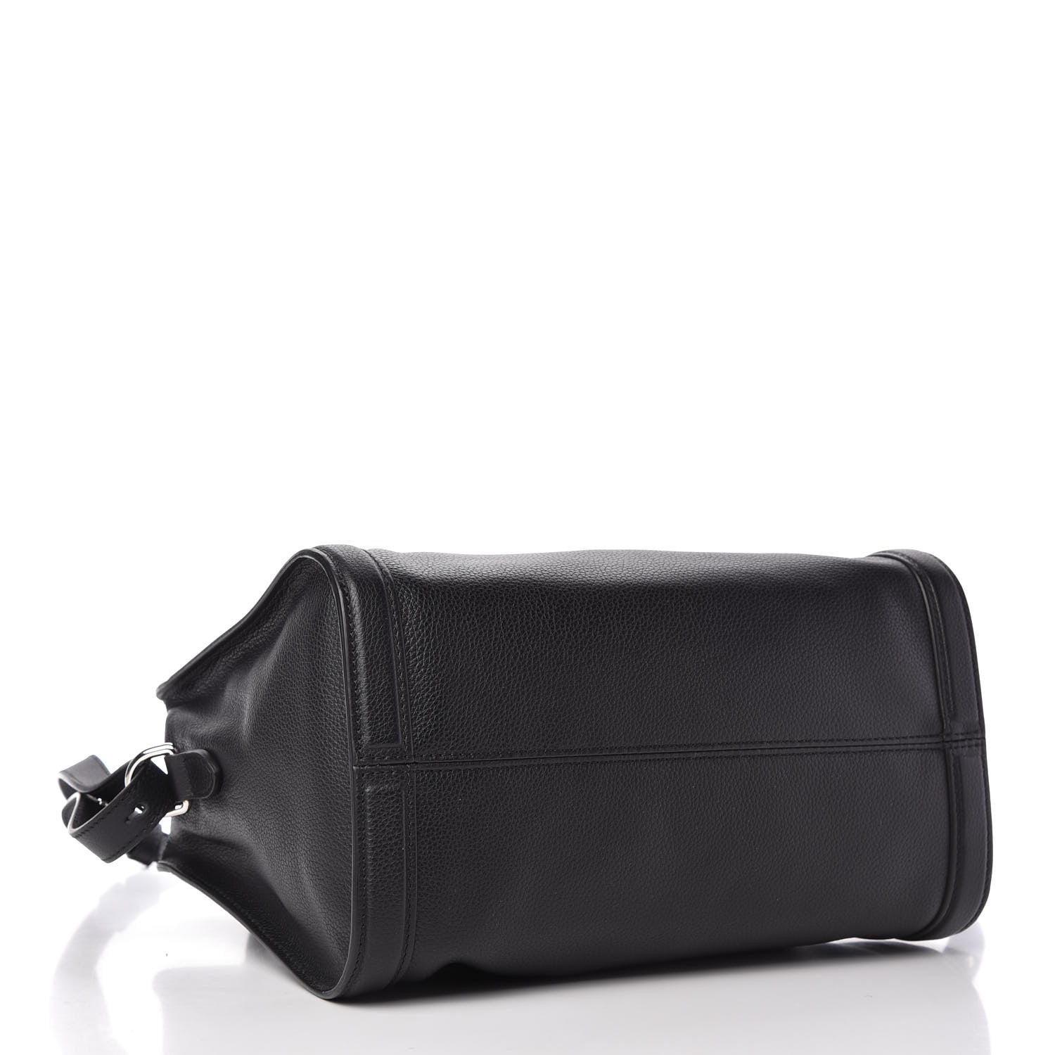 Alexander McQueen Pebbled Calfskin Small Skull Padlock Zip Around Tote Black 4 of 10