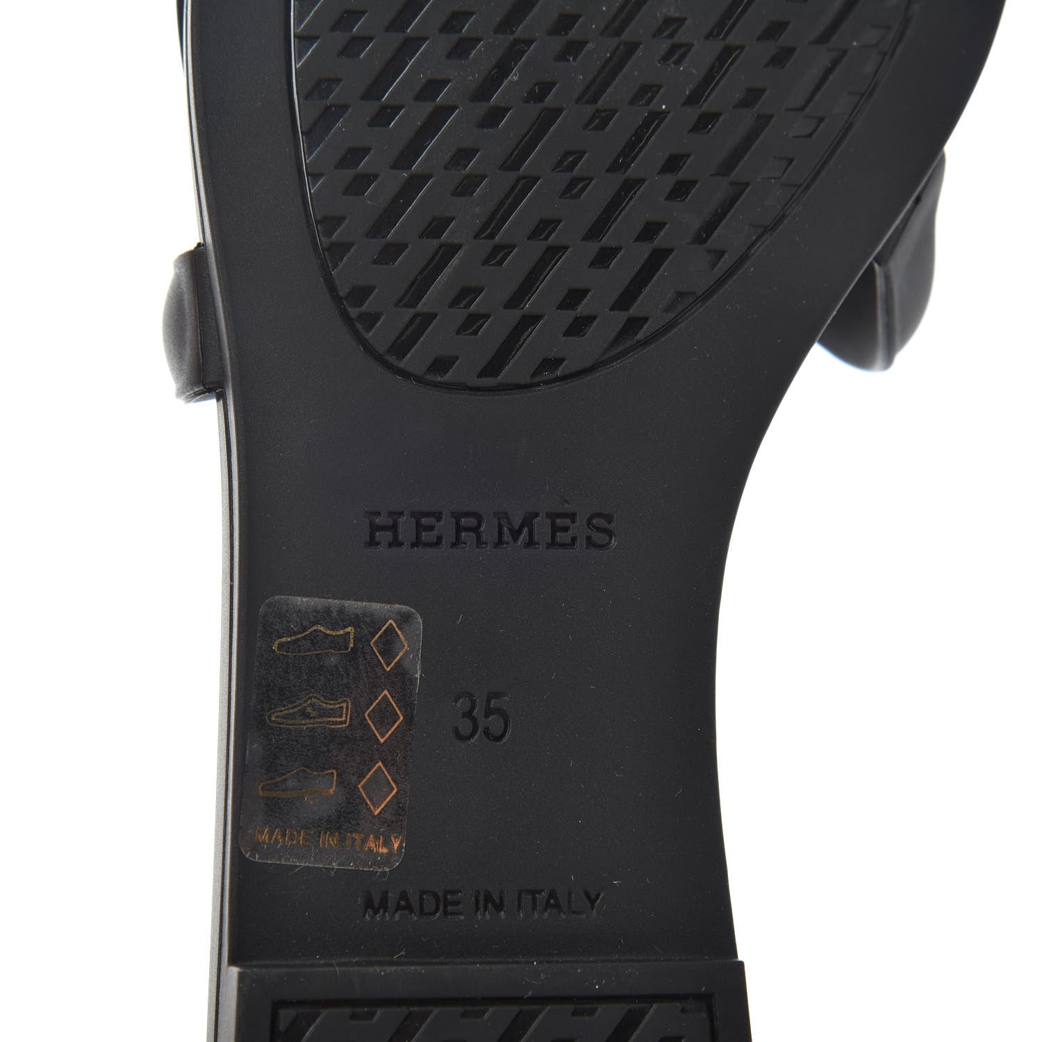 Hermes Rubber Aloha Sandals 35 Black 9 of 11