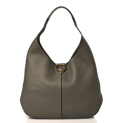 Salvatore Ferragamo Calfskin Margot Hobo Grey 2 of 10