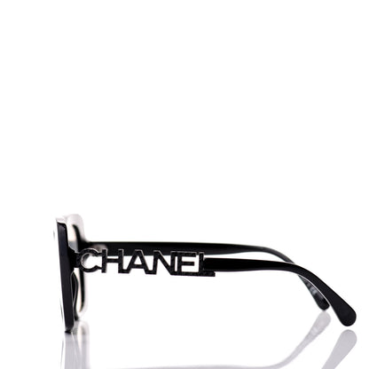 Chanel Acetate Strass Square Sunglasses 5422 Black 3 of 9
