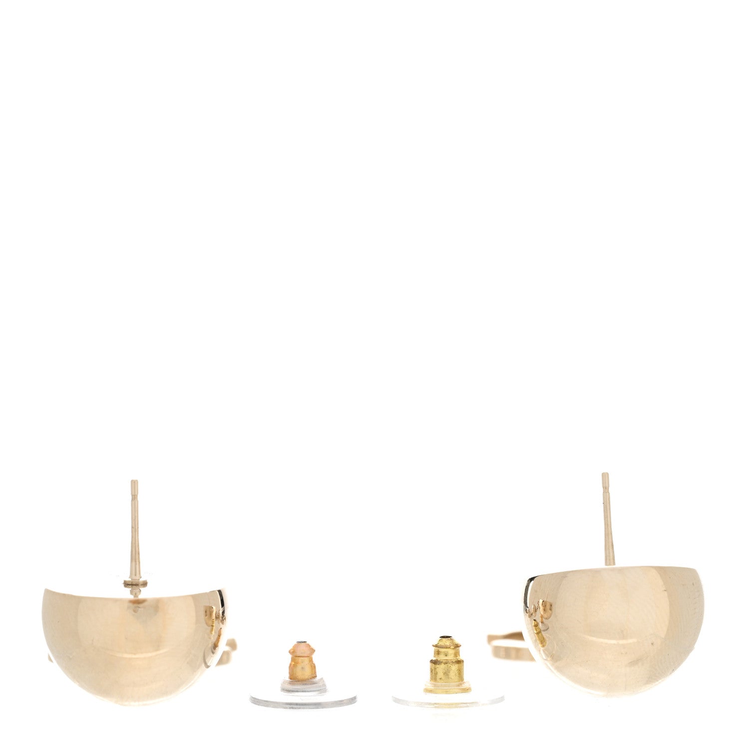 Chanel Metal CC Single Bead Drop Earrings Gold 3 of 8