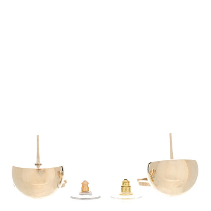 Chanel Metal CC Single Bead Drop Earrings Gold 3 of 8