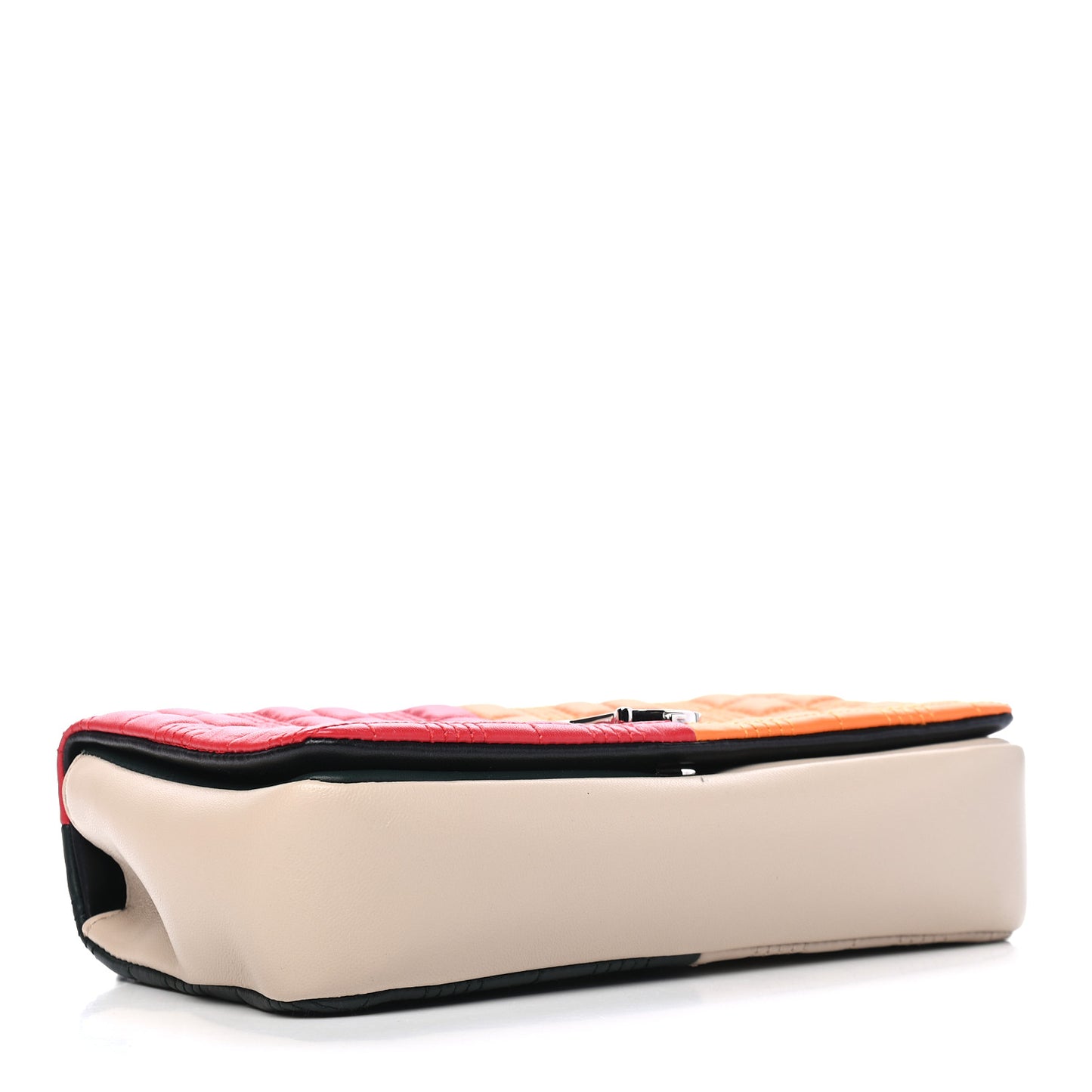 Lambskin Quilted Small Lola Bag Bright Red Orange