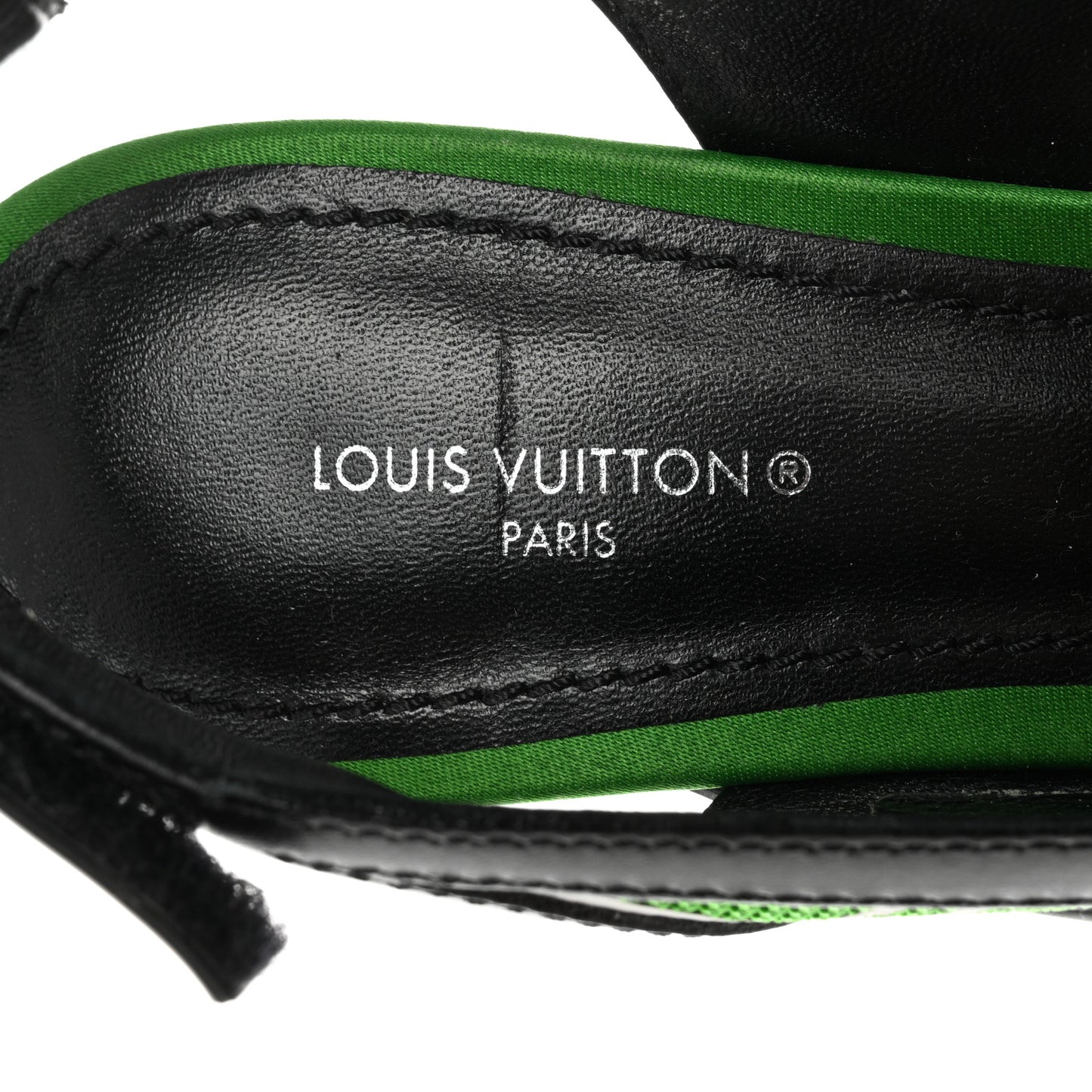 Calfskin Archlight Slingback Pumps 37 Black Green