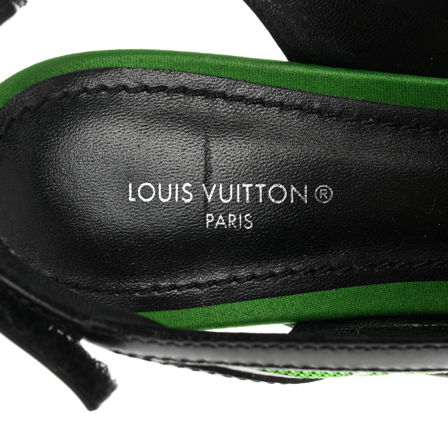 Louis Vuitton Calfskin Archlight Slingback Pumps 37 Black Green 7 of 8