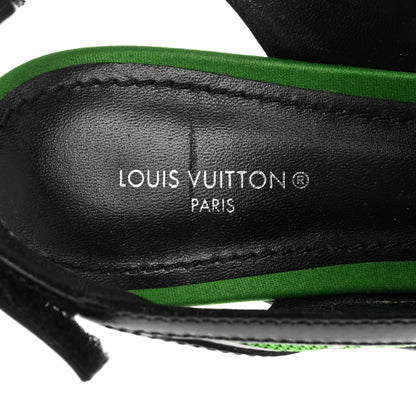 Louis Vuitton Calfskin Archlight Slingback Pumps 37 Black Green 7 of 8