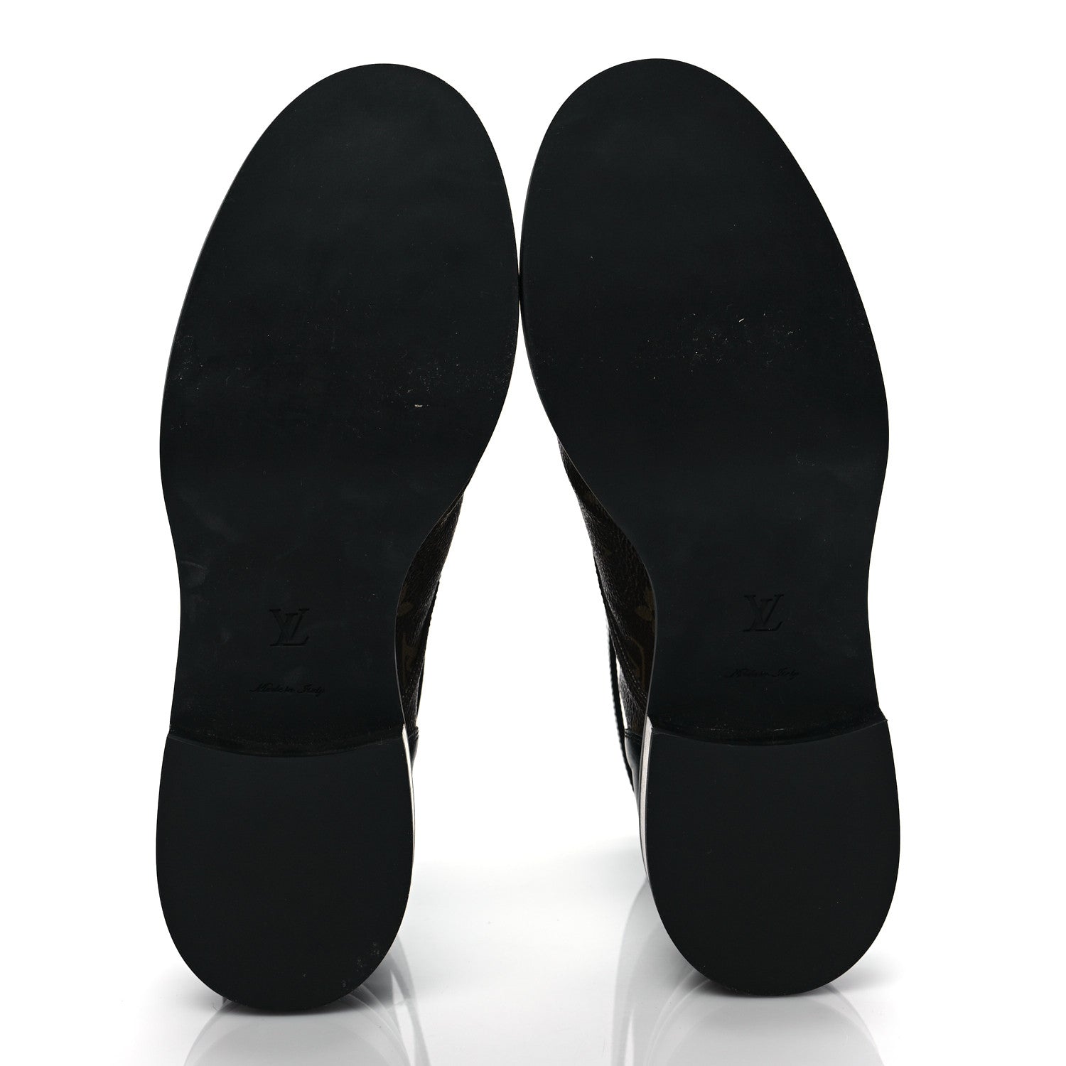 Louis Vuitton Calfskin Monogram Wonderland Flat Ranger Boots 39.5 Black 5 of 8