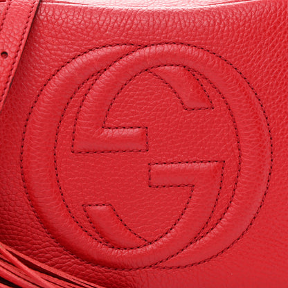 Gucci Pebbled Calfskin Small Soho Disco Bag Tabasco Red 8 of 12