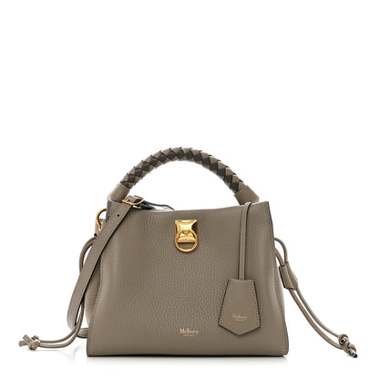 Mulberry Heavy Grain Small Iris Tote Powder Grey Dark Clay 1 of 8
