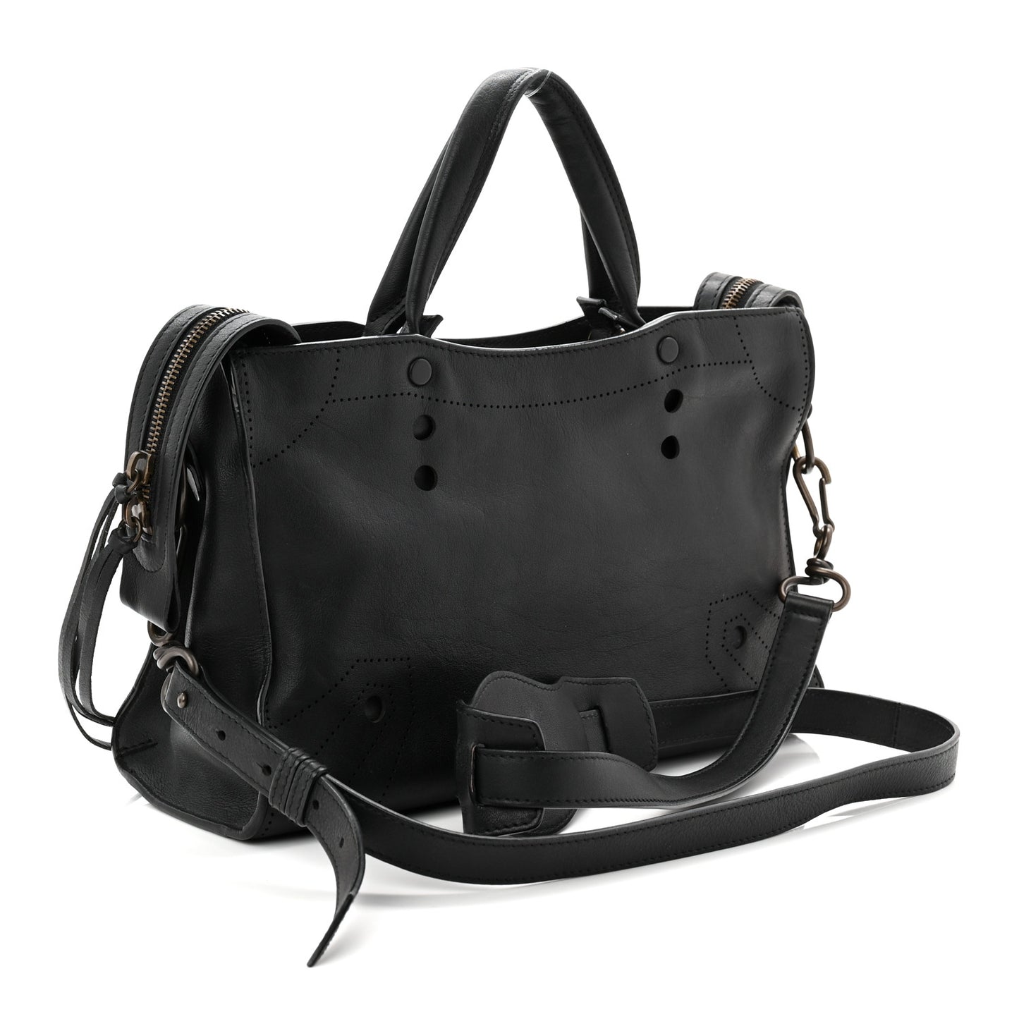 Veau Soyeux Perforated Blackout Hardware S City Black