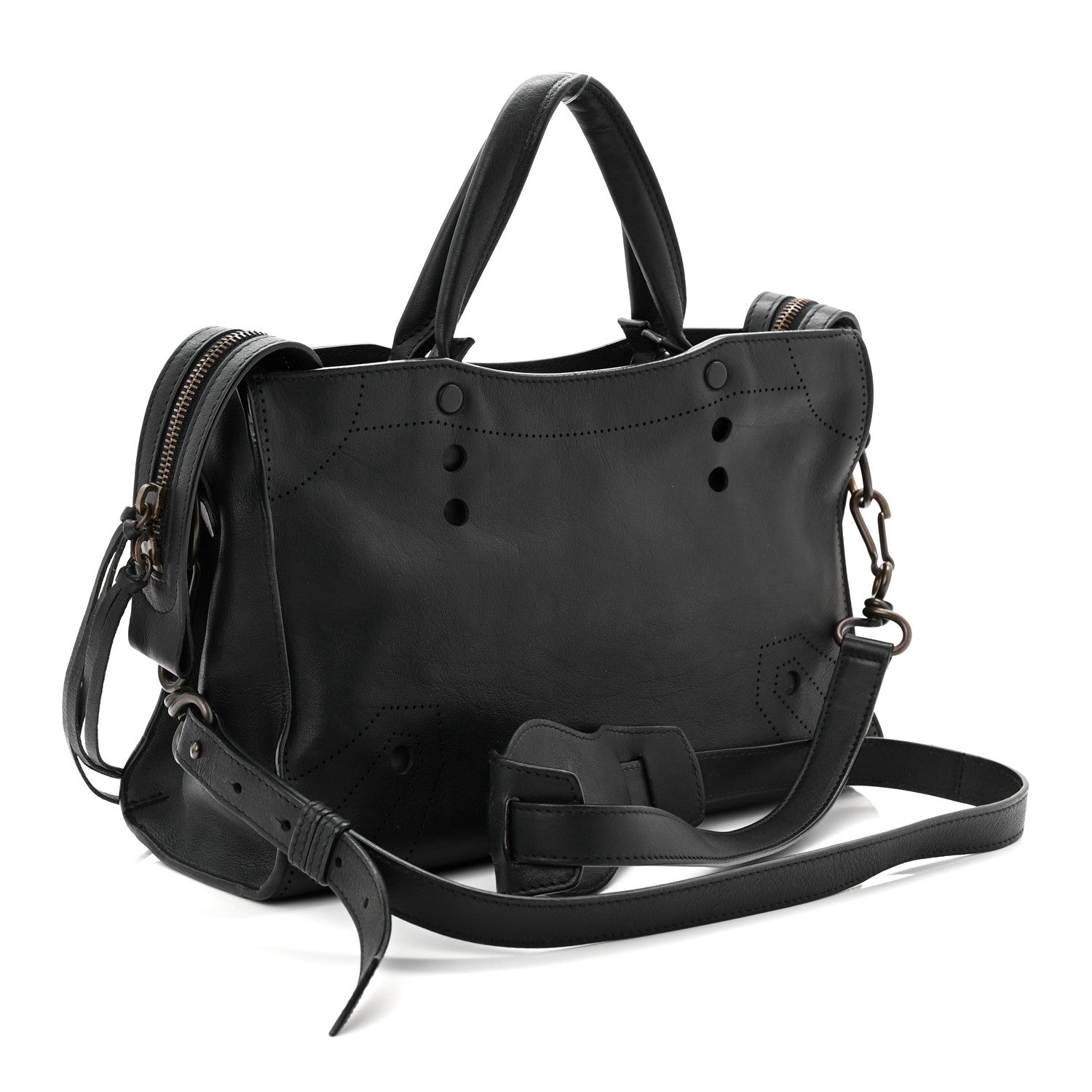 Balenciaga Veau Soyeux Perforated Blackout Hardware S City Black 3 of 10