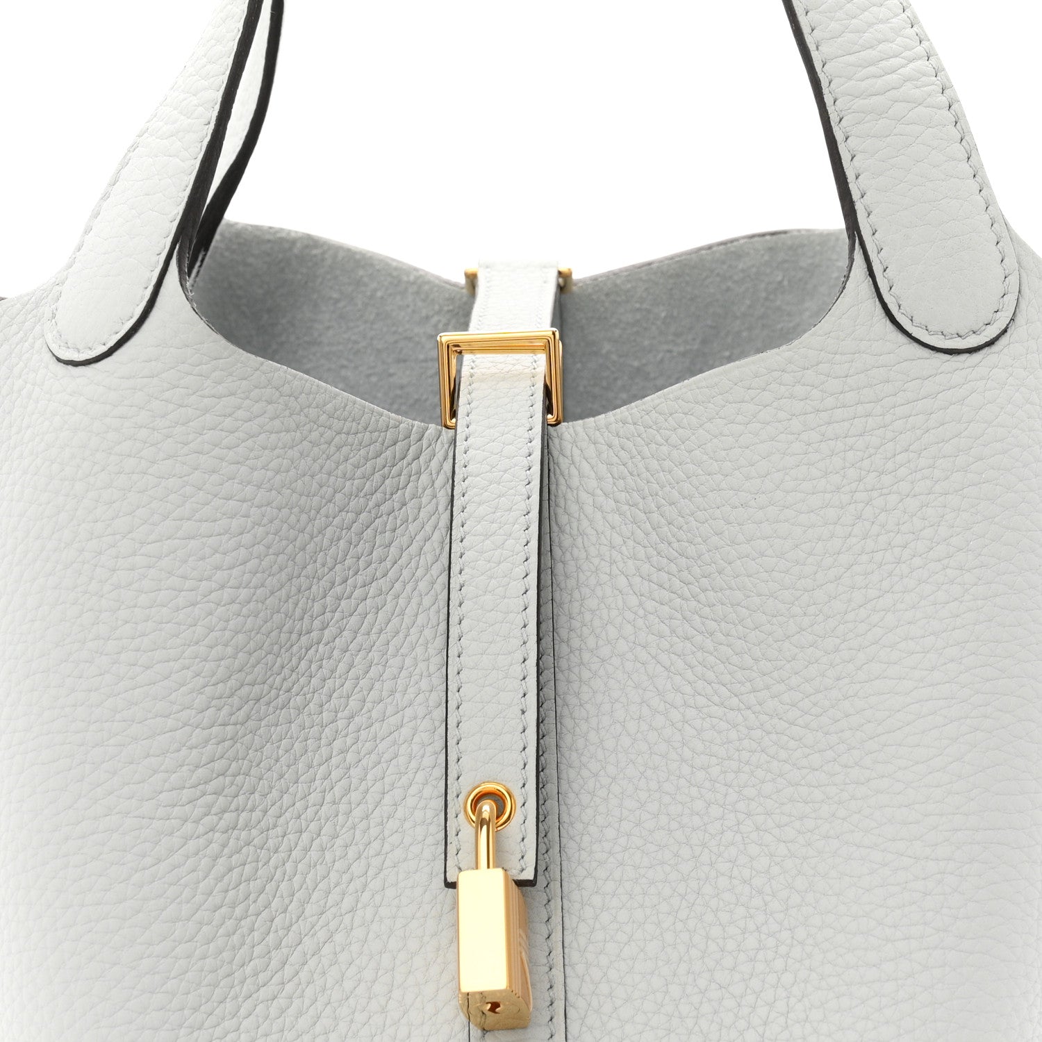 Hermes Taurillon Clemence Picotin Lock 22 MM Bleu Pale 8 of 11