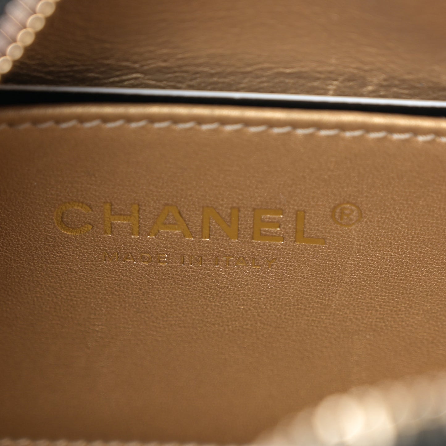 Lambskin Quilted Coco Midnight Camera Case Black
