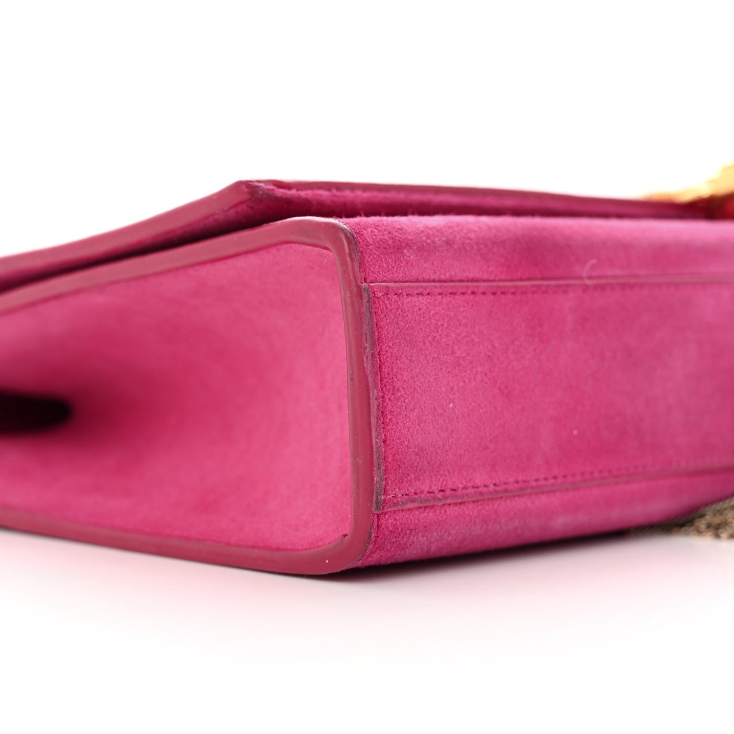 Saint Laurent Suede Medium Monogram Kate Tassel Shoulder Bag Lipstick Fuchsia 9 of 19