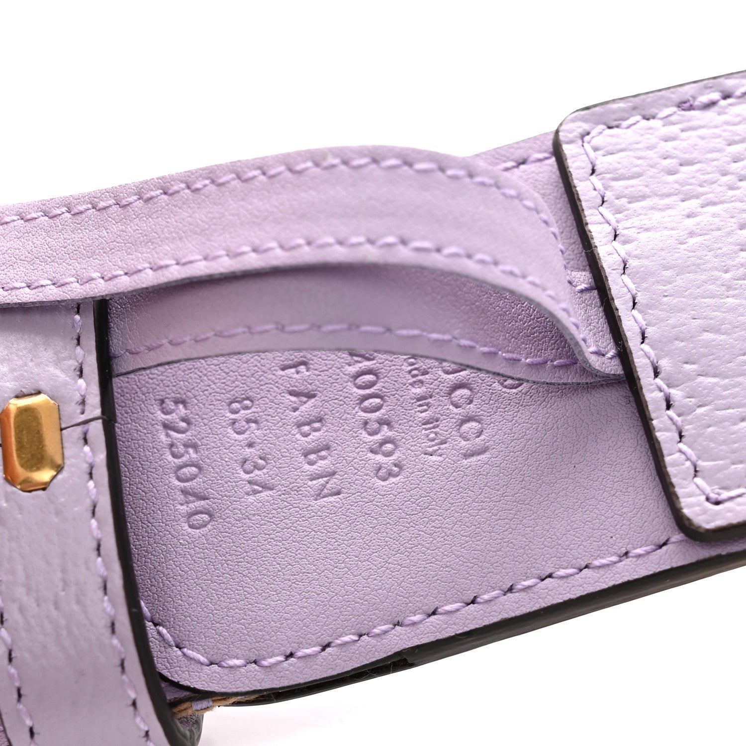 Gucci Monogram Jumbo GG Textured Dollar Calfskin Double G Belt 85 34 Beige Lapis 3 of 5