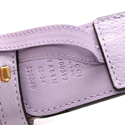 Gucci Monogram Jumbo GG Textured Dollar Calfskin Double G Belt 85 34 Beige Lapis 3 of 5