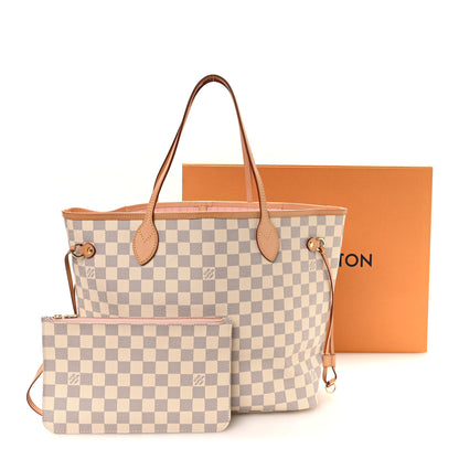 Louis Vuitton Damier Azur Neo Neverfull MM Rose Ballerine 12 of 12