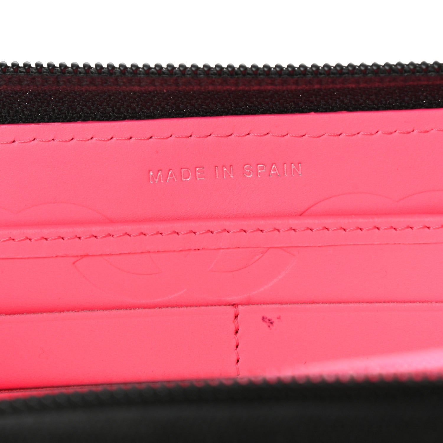 Chanel Calfskin Quilted Cambon Large Gusset Zip Around Wallet Black 7 of 10