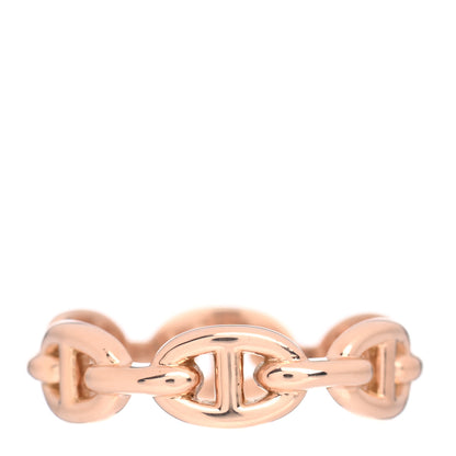 Hermes 18K Rose Gold PM Chaine D'Ancre Enchainee Ring 58 8.25 3 of 5